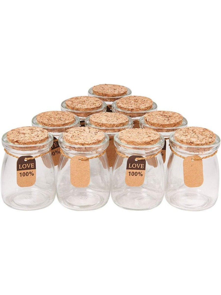 Candle Supplies Glass Jars - 10パック ガラス ウェディング パーティー記念品 ジャー コルク蓋