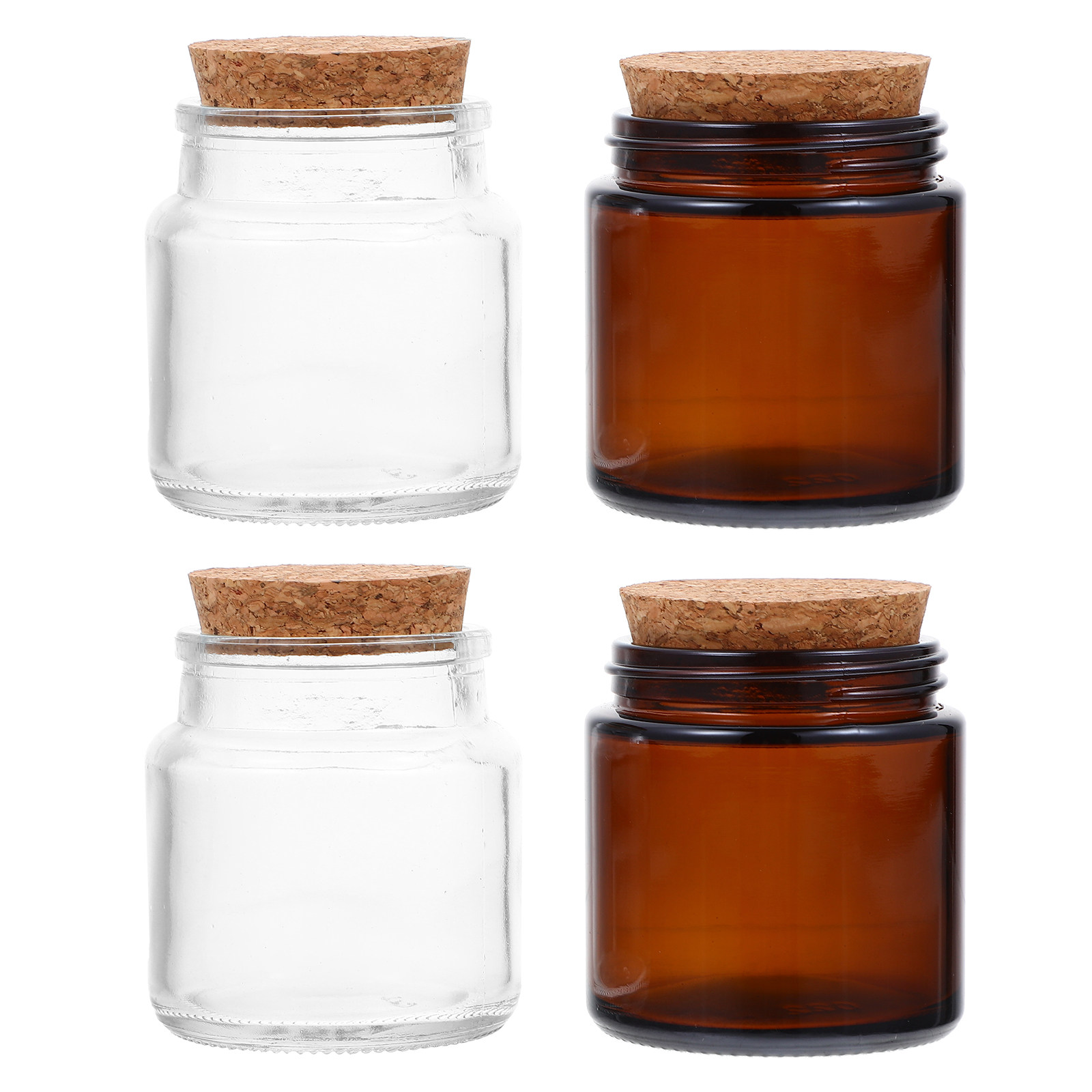 キャンドル作り用のガラス瓶4個セット。木製の蓋付きで、香りを - Candle Supplies Glass Jars のレビューと価格